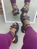 Black Hot Girl Sandals
