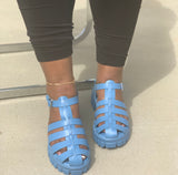 Thee's Vintage Sandals-Blue