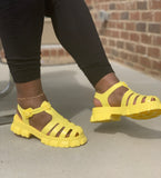 Mary Jane's Yellow Jelly Sandals