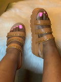 Tan Straps and Chains Platform