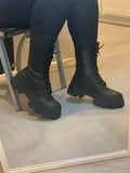 Black Chunky Combat Booties