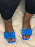 Blue Bow Tie Sandals