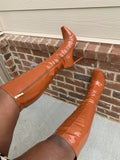 Hot Cocoa Patent Leather Boots