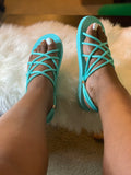 Teal Rope Sandals