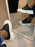 Chunky Black Platform Sneakers