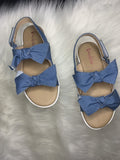 Little Girls Blue Jean Double Sandals