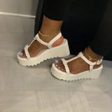 White Bumble Bee Wedges