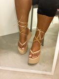 Nude Cavey Chain Sandals