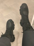 Black Chunky Combat Booties