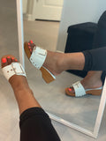 Khloe Mae's Buckled Sandals (White)