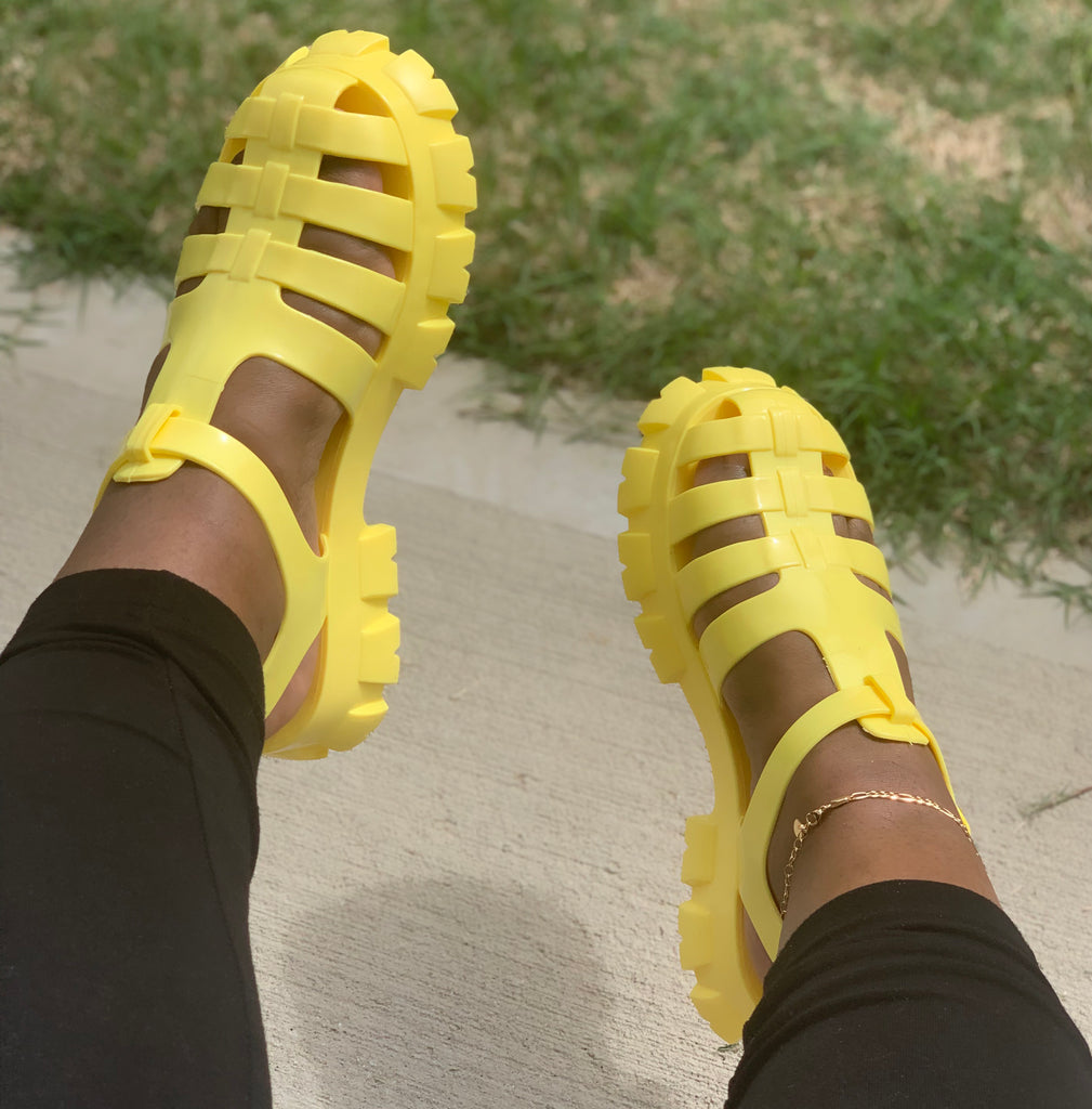 Mary Jane s Yellow Jelly Sandals J B s Fancy Feet