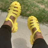 Mary Jane's Yellow Jelly Sandals