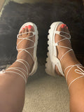 White Gladiator Platform Stringups