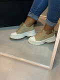 Chunky Taupe Platform Sneakers