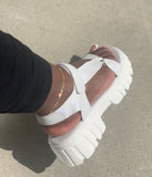 Mamie's 3-Strap Sandals (White)