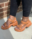 Mamie's 3 Strap Sandals (Brown)