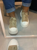 Chunky Taupe Platform Sneakers