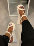 White Bumble Bee Wedges