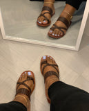 Brown Crosspuzzle Slides